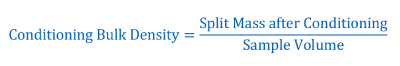 Conditioned Bulk Density Equation