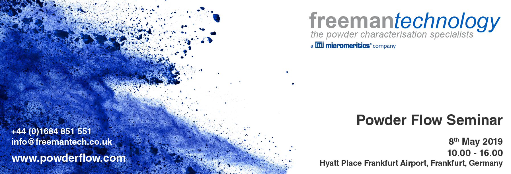 Free powder flow seminar in Frankfurt, Germany (8 May 2019)