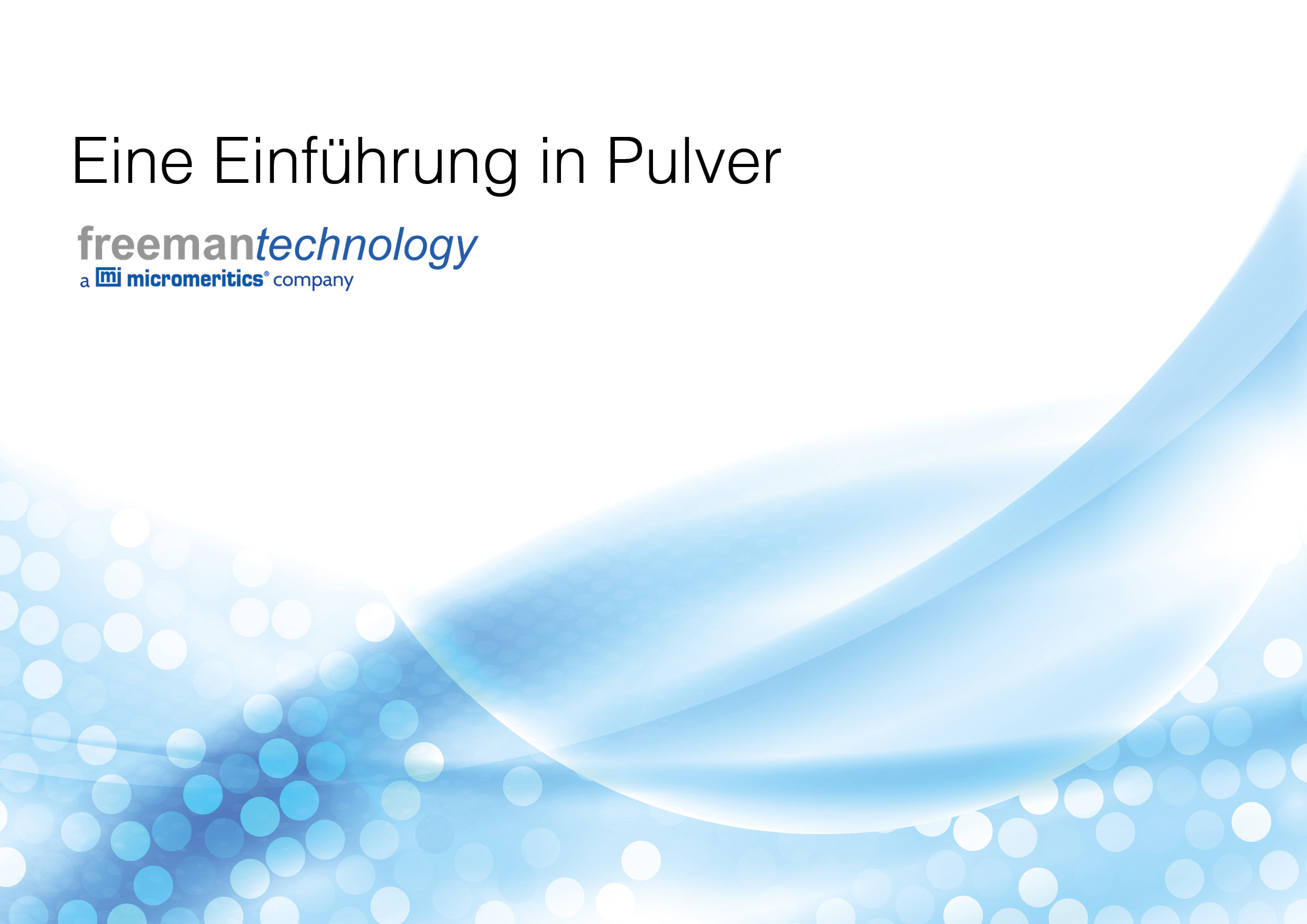 An introduction to powders eBook now available in German