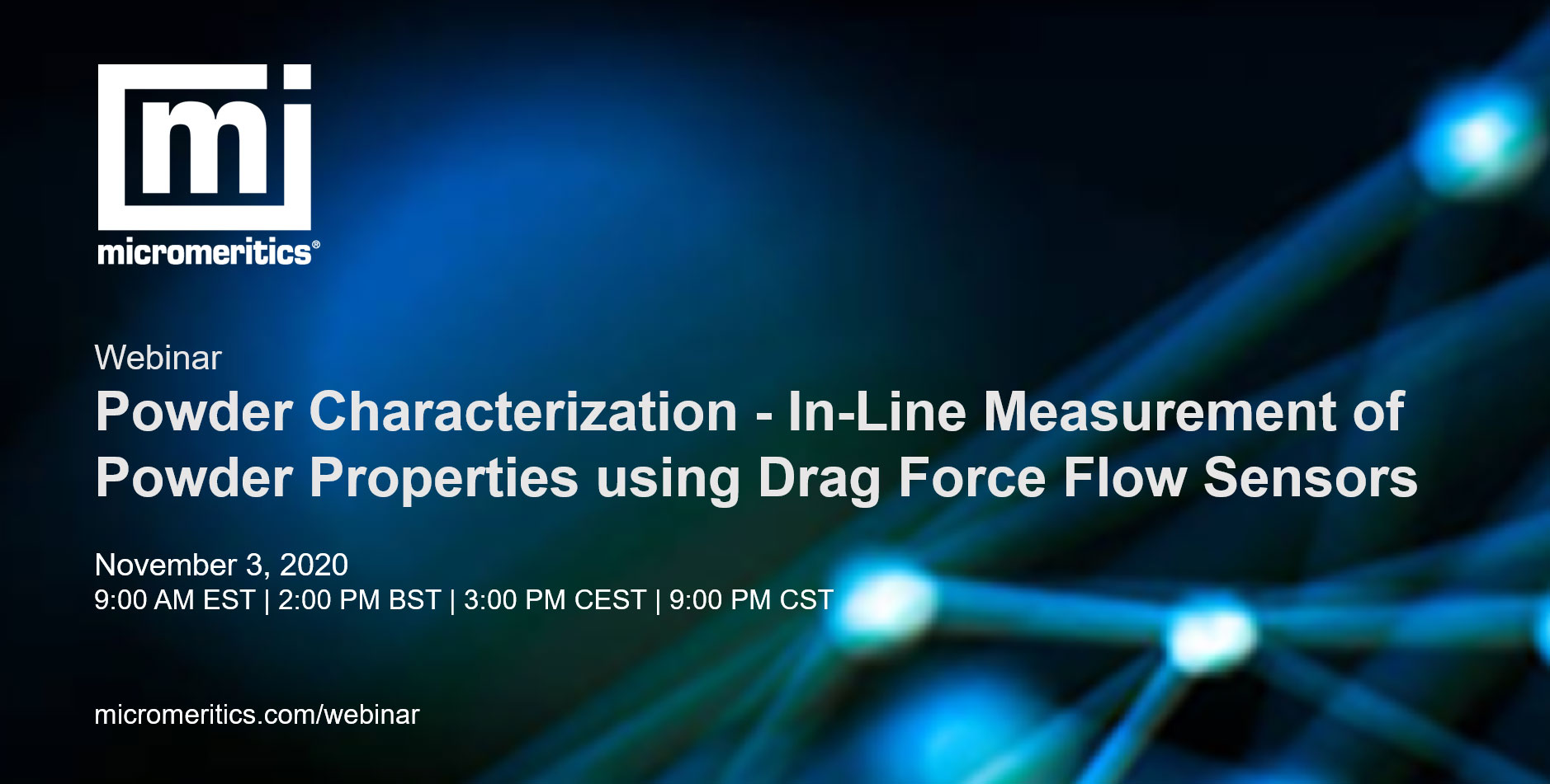 Webinar: In-line measurement of powder properties using drag force flow sensors