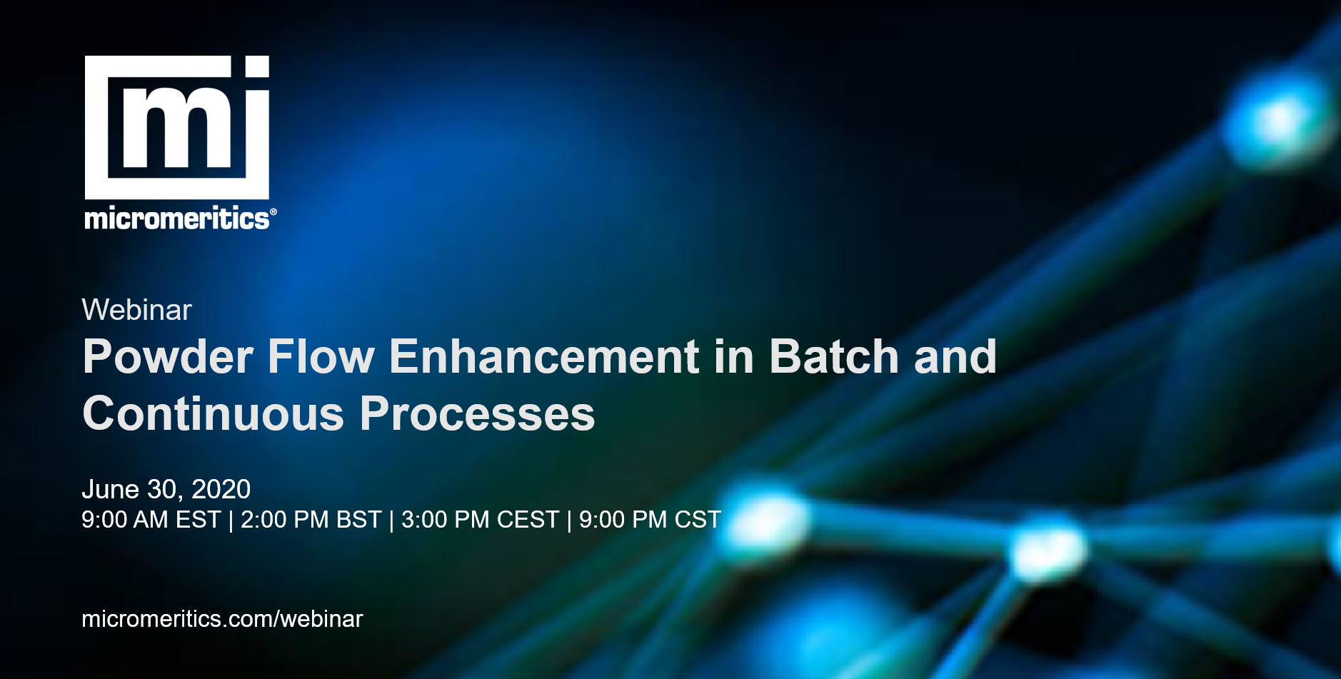 Webinar - powder flow enhancement in batch and continuous processes