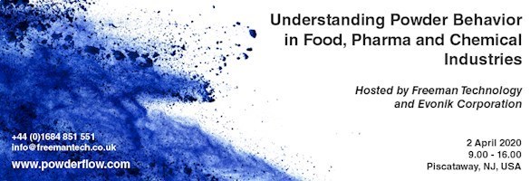Seminar postponed until further notice - Understanding powder behavior in food, pharma and chemical industries